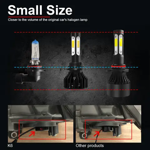 LED 헤드라이트, 6000K H7 HB3 전구, 25000LM 고휘도 4 면 칩 자동 램프, 냉각 선풍기 포함, 스즈키 (미국) XL 7 2006, 2 개, 4 개