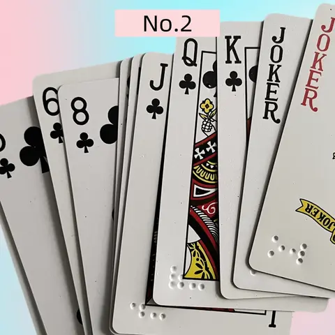 ब्रेल लिपि ताश, बड़े आकार के पोकर, अंधे, दृष्टिहीन, बुजुर्ग, बूढ़े व्यक्ति के लिए, प्लास्टिक पोकर, जलरोधक, टिकाऊ कार्ड, खेल 8 best sales अलंकार - №6