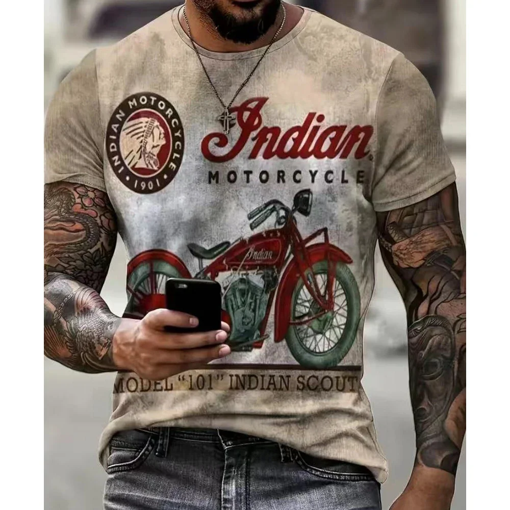 

Retro America Route 66 3D Printed Men's T-shirts Vintage Loose Men Clothing Summer Round Neck Short Sleeve Unisex Tops Tees