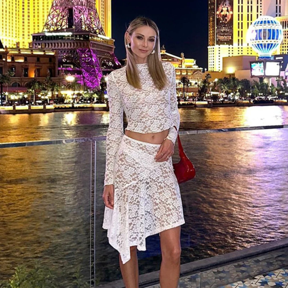 Suninheart-女性のためのマッチングドレスセット,透明,黒,セクシー,ヴィンテージ,エレガント,夏服,新着,2024