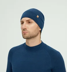 ZEALWOOD Merino Wool Beanie Men's Women's Hat Warm Winter Skiing Mask Cycling Cap Elastic Scarf Soft Bonnet Casual