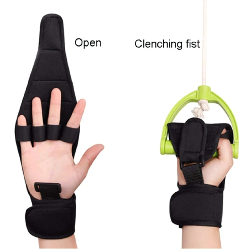 1 Pcs Rehabilitation Assisted Glove Fixation Hand Finger Grip Strength Training Device for Stroke