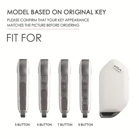 Cuir pour Kia Carnival EV9 Picanto GT Line 2024 pour Hyundai 5 6 7 8 boutons clé à distance intelligente housse de clé de voiture accessoire de voiture