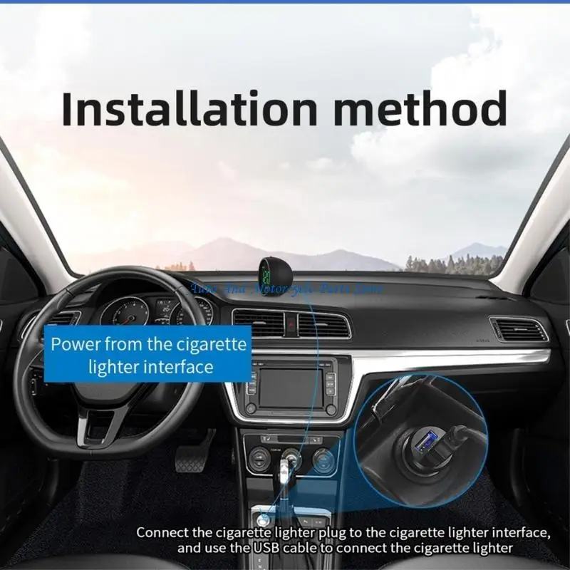 

P9FD Проекционный дисплей Светодиодный автоматический спидометр Мини-цифровое напоминание о тревоге GPS HUD Устройство