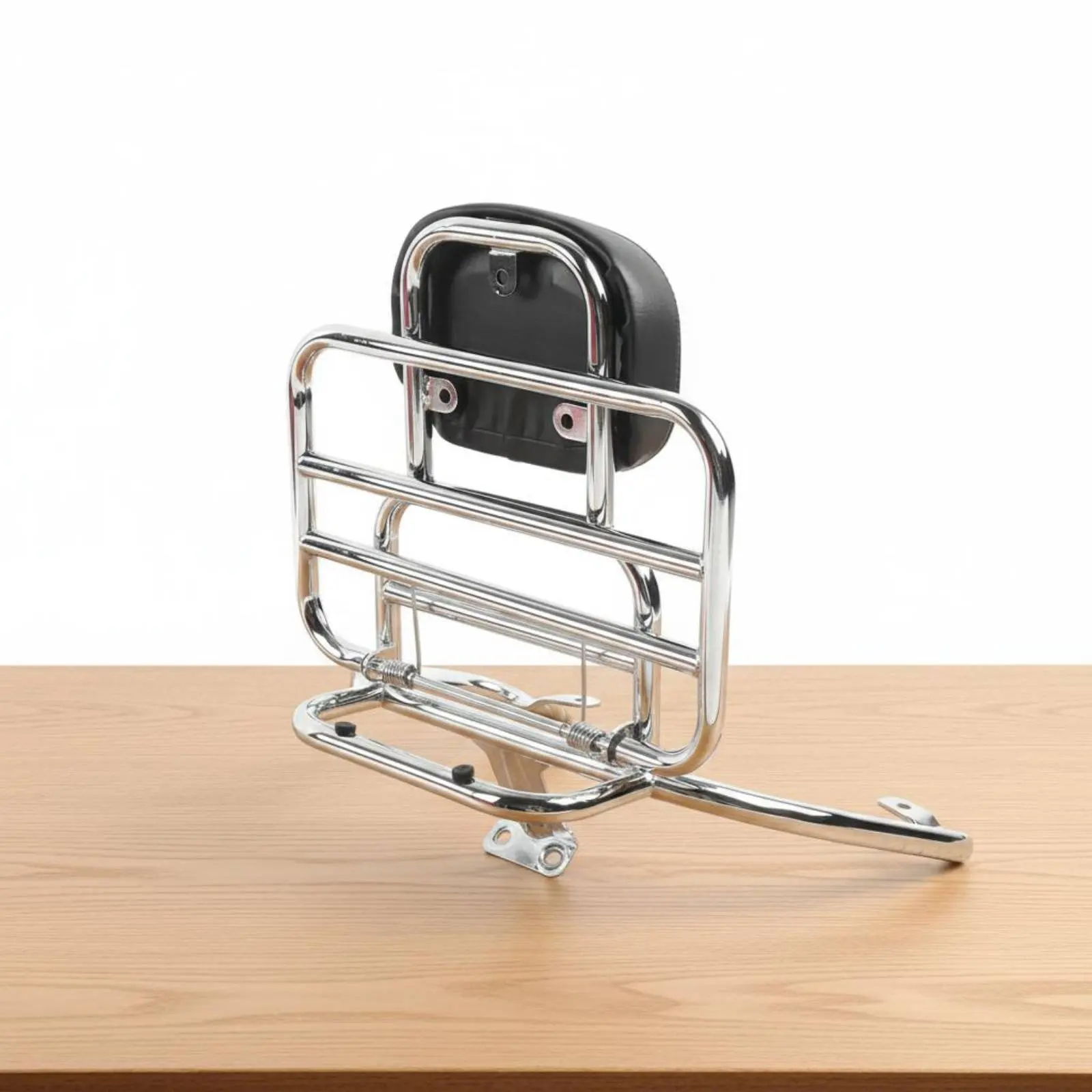 Scooter Rear Carrier Steel Folding Backrest Rack Backrest Rack Combo Comfortable Back Support Vehicle Accessory Wear Resistant