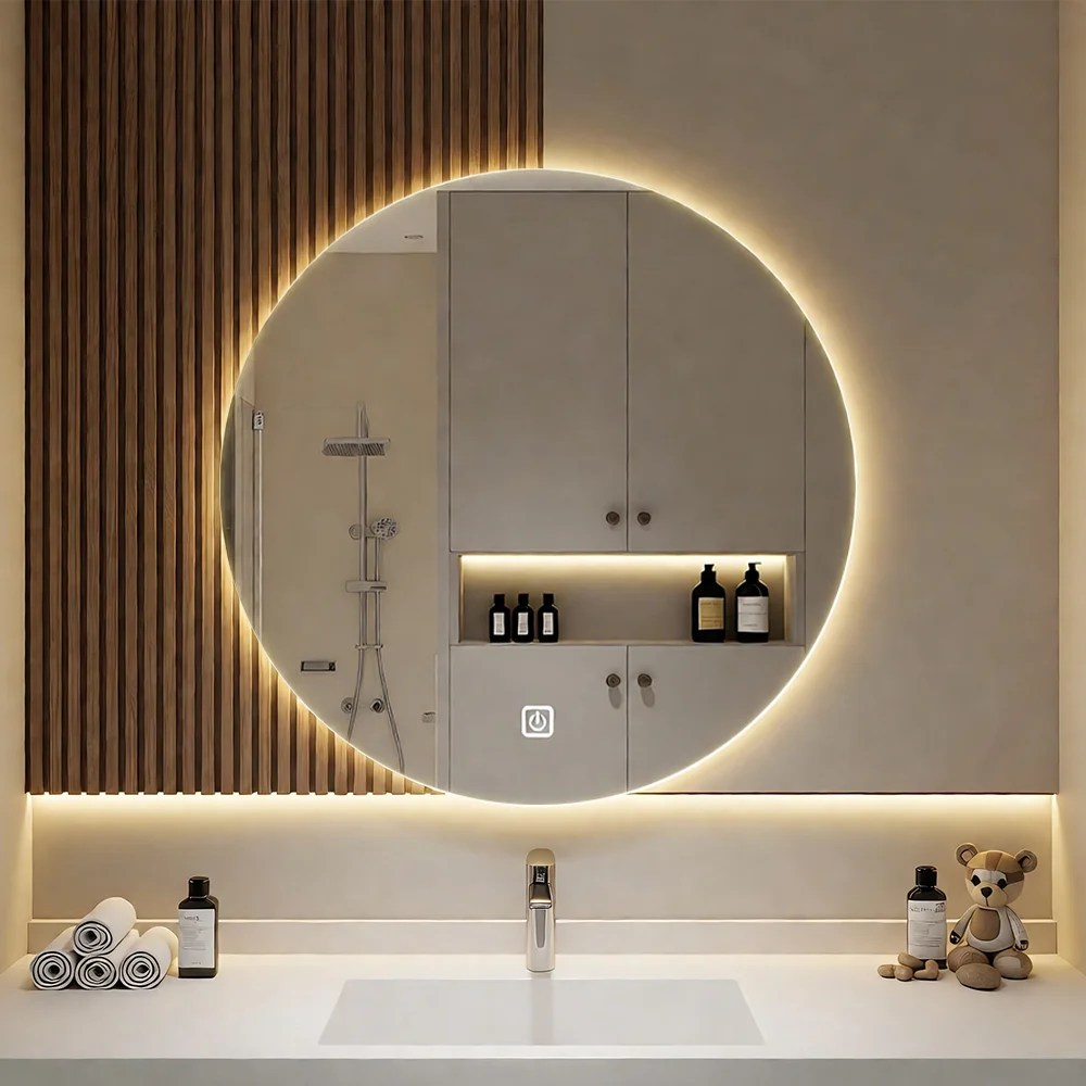 Smart LED Bathroom Mirror with Touch Switch