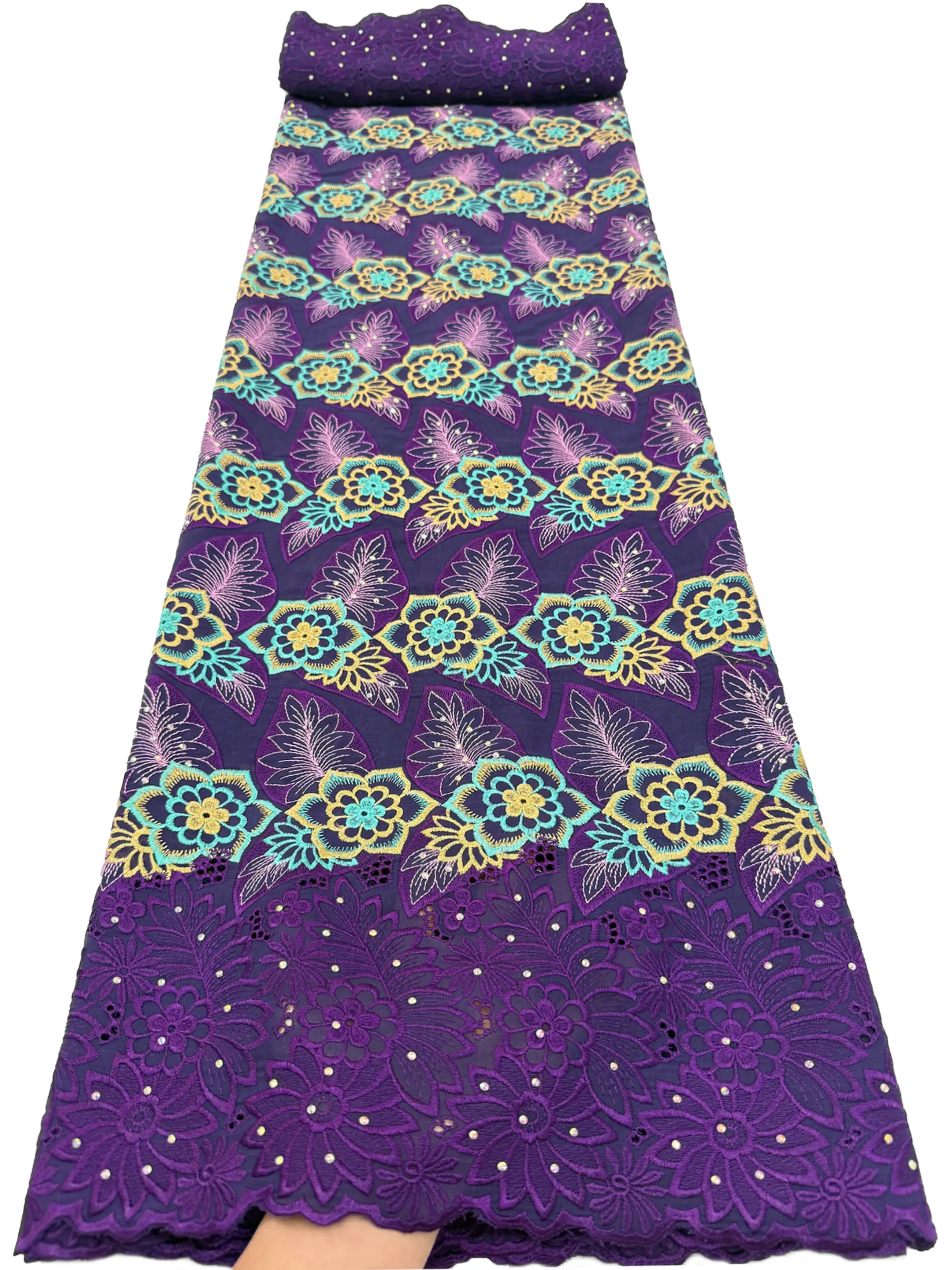 

NiAi Lace Swiss Voile African Cotton Lace Fabric 2026 High Quality 5 Yards Nigerian Cotton Lace for Sewing Women Party Dress