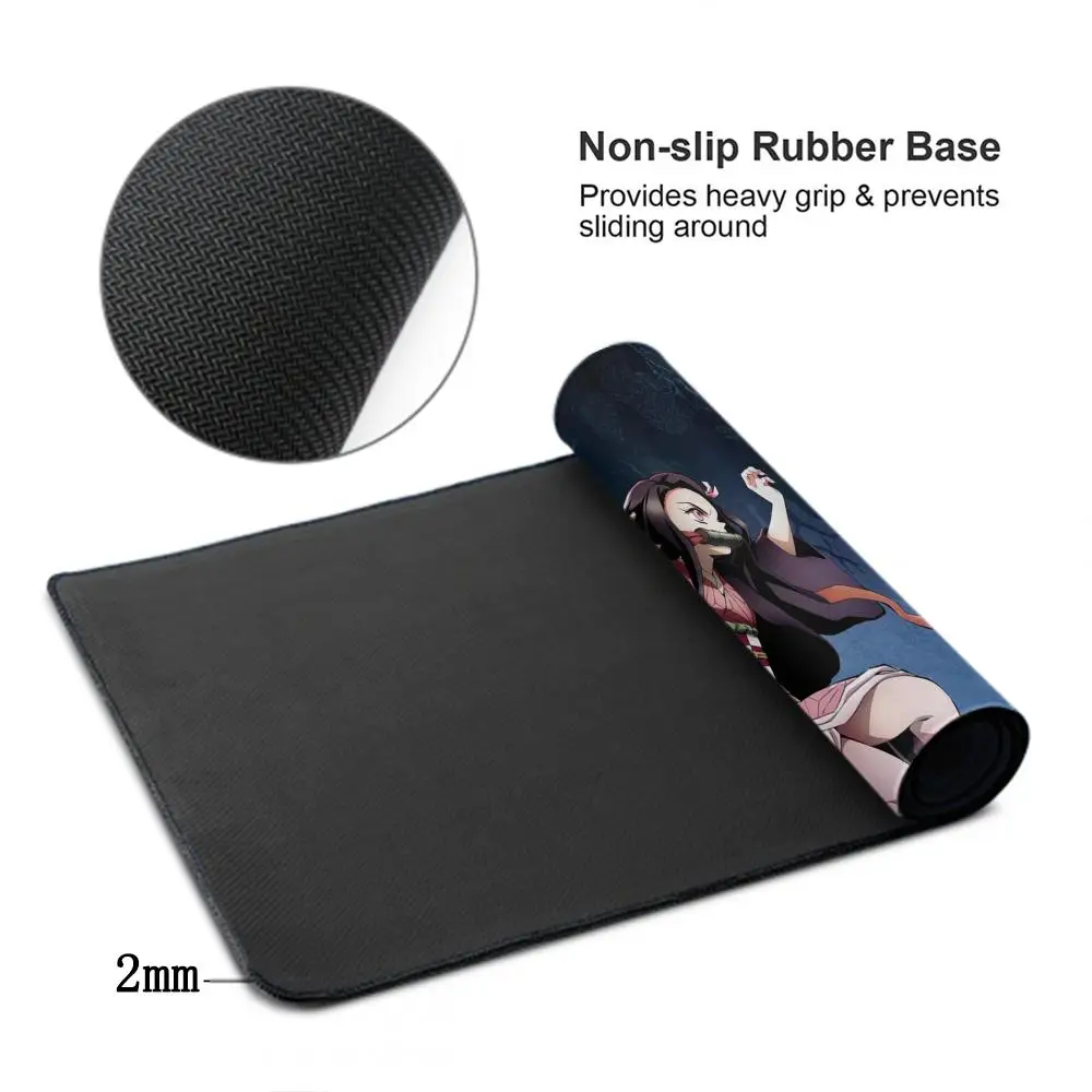 Demon Slayer Mousepad Anime Cool HD Printing Gaming Accessories Computer Lock Edge Keyboard Mat PC Desk Pad Large Mouse Pad