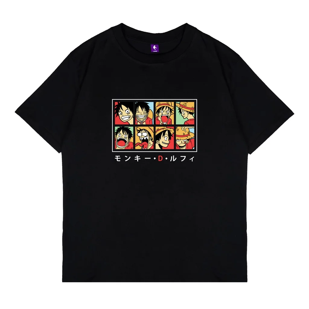

ONE PIECE T-shirt Anime Printing Heavy Cotton Loose T-Shirt Cartoon Men's and Women's Short Sleeve Shirt