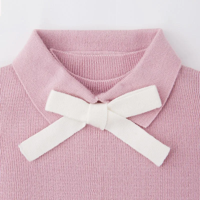 2024 Baby Girl Fashion Clothing Set Cute Bow Sweaters+plaid Dress,girls Infant Elegant Clothes Sets Children Party Birthday Wear