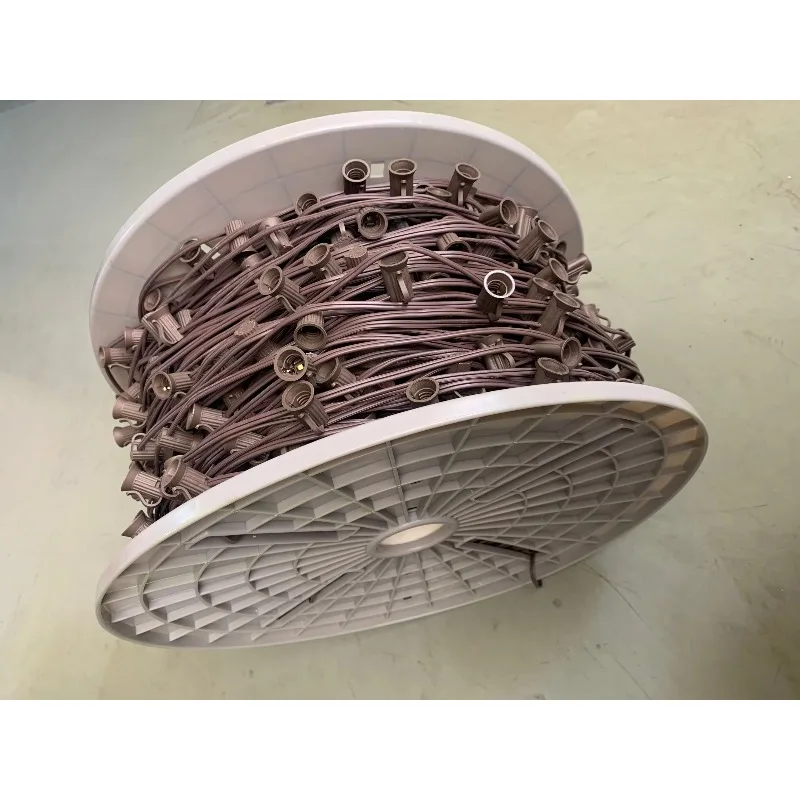 Corda de luzes de Natal com diodo emissor de luz de passo de 12 polegadas para decorações de feriados