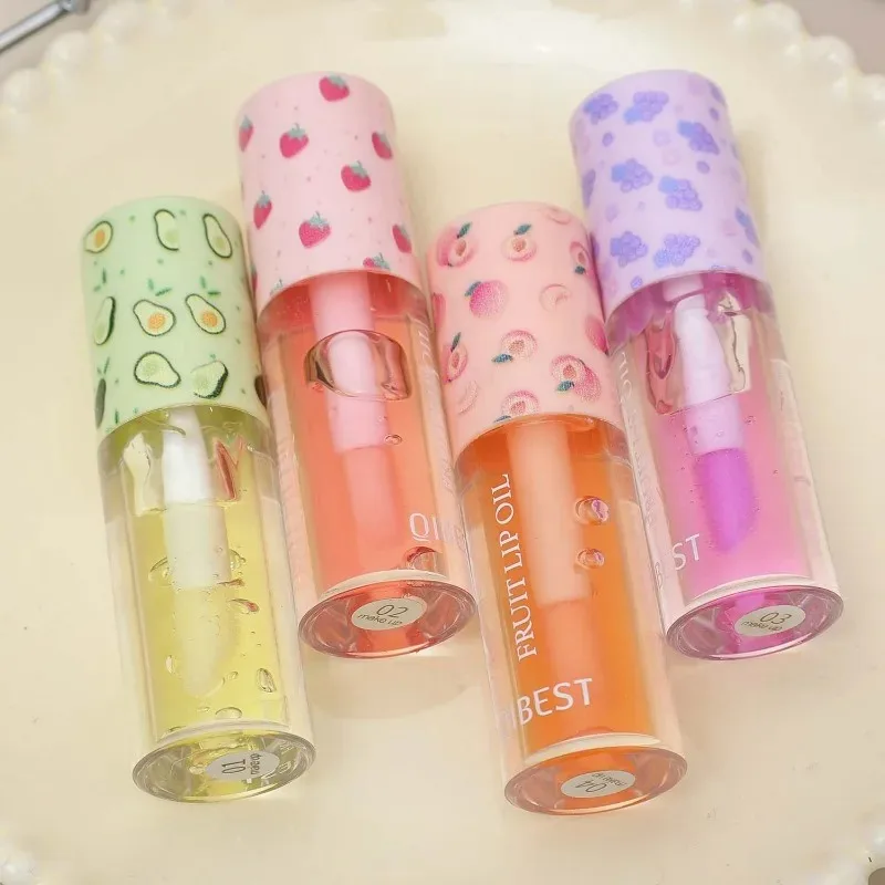 Idratante Sapori di frutta Olio per labbra Idratante Specchio lucido Luce Labbra Cura Trucco Cosmetico Idratante Trasparente Acqua Lucidalabbra