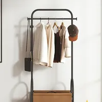 Mobile Coat Hanger Stand Wardrobe MultiAdjustable Clothes Outdoor Rack Shoe Wheels Balcony Arara De Roupa Hotel Accessories