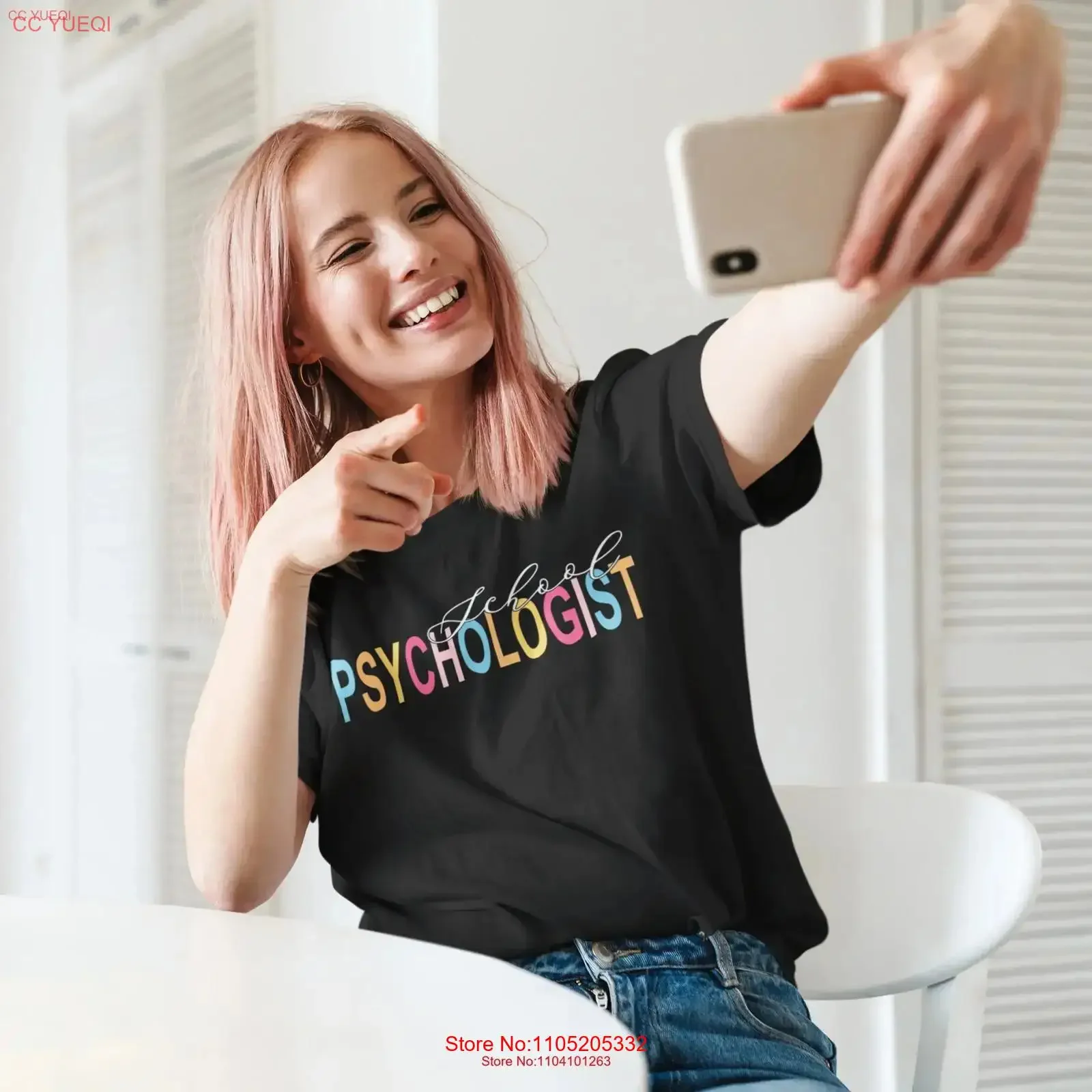Back to school shirt for teachers Psychologist gift women vintage Washed Versatile fashion Soft Casual Slightly Breathable