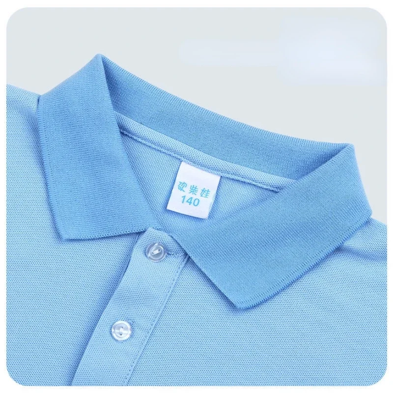 Big Children Kids Polo Shirts Cotton Solid Color Adolescent Boys Girls Tops Tees Shirts Teenage Boys Clothes Turndown Collar