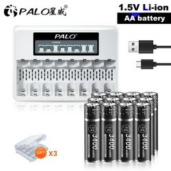 Akumulator AA 1.5v litowo-jonowy akumulator 2800mWh 1.5V AA akumulator litowy baterie 1.5V AA do zdalnego sterowania