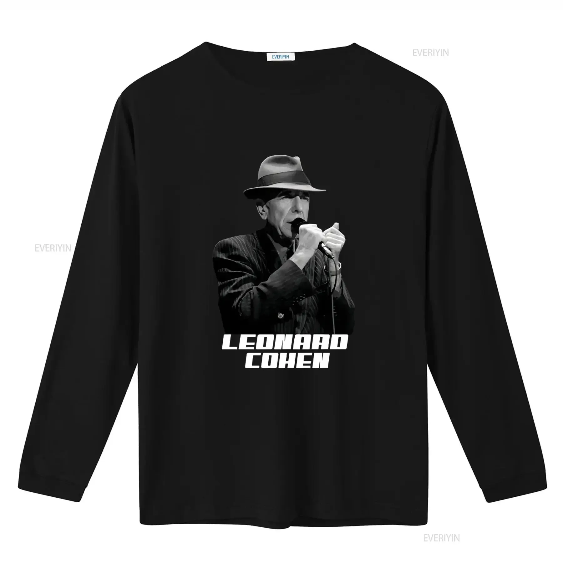 NEW Leonard Cohen Canadian Singer Musician Retro Art Logo T Shirt S 4XL vintage Washed fashion Casual Versatile Slightly