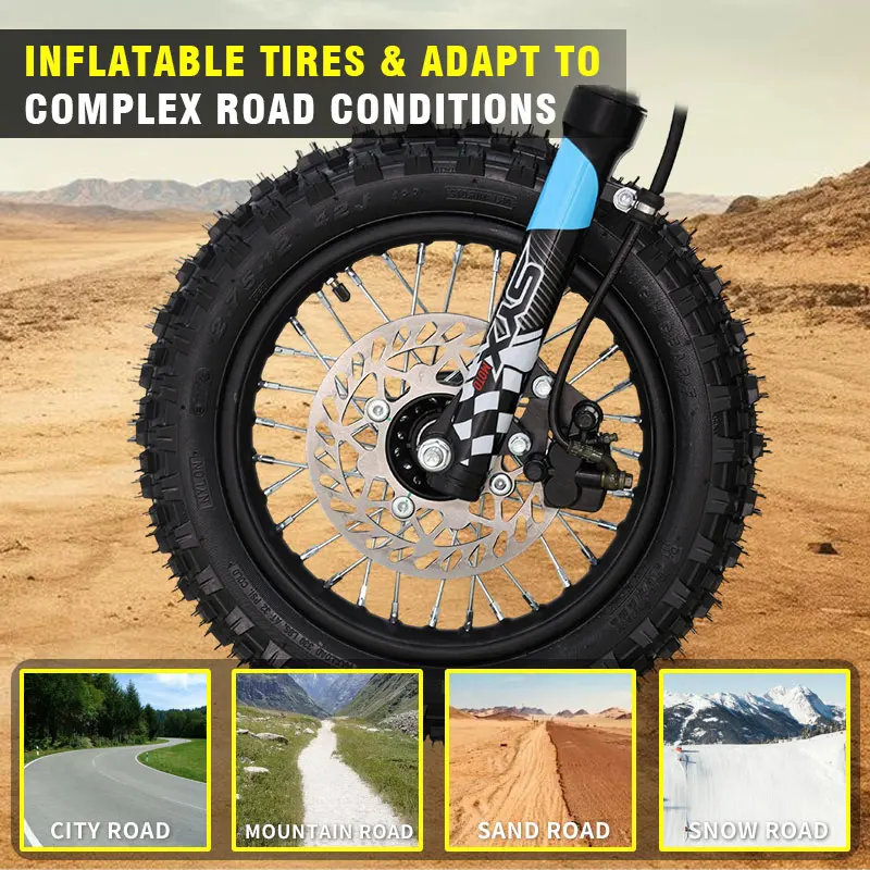 SYX MOTO 110cc Dirt Bike Motorcycle for Teens & Adults Automatic Clutch Electric Start 4-Stroke Gas-Powered Off-Road Bike