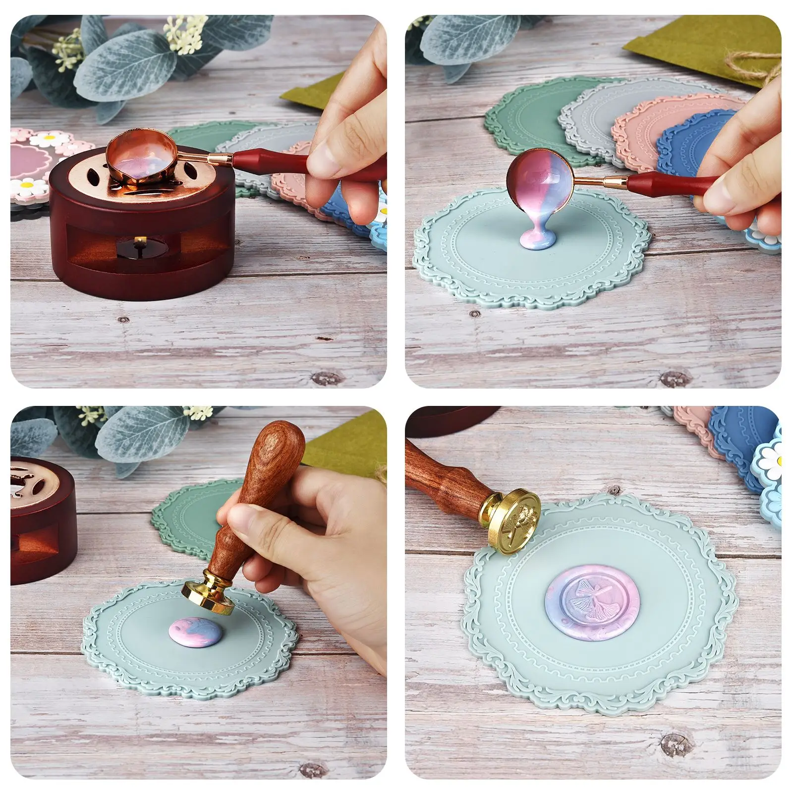 Silicone Sealing Wax Board Pad Wax Seal Fire Lacquer Mold Paint Backing For DIY Wedding Brithday Party Gifts Sealling Wax Pads