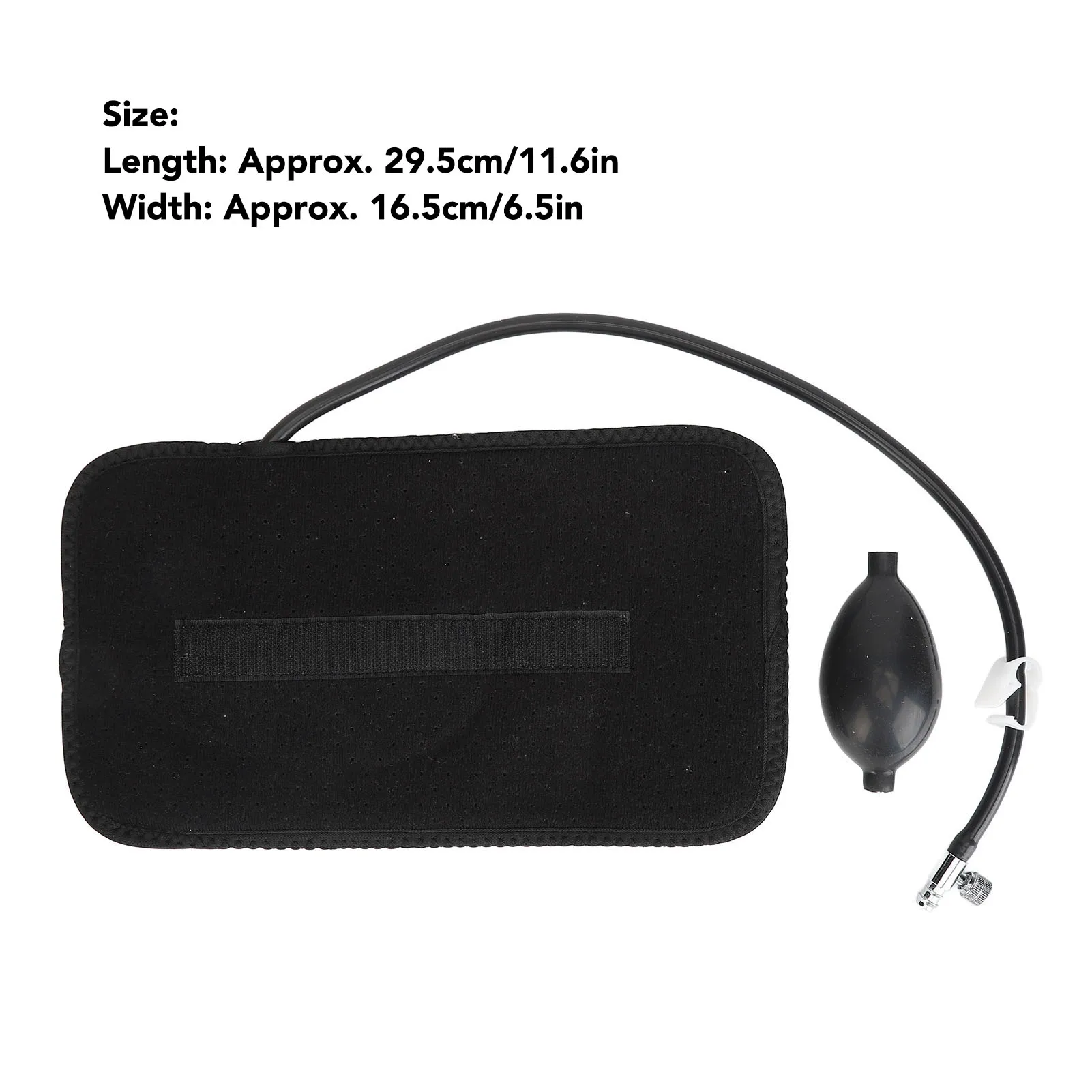 وسادة خصر قابلة للنفخ، تصميم مريح مريح، وسادة دعم قطني قابلة للنفخ، محمولة مع مضخة للسيارة للطائرة