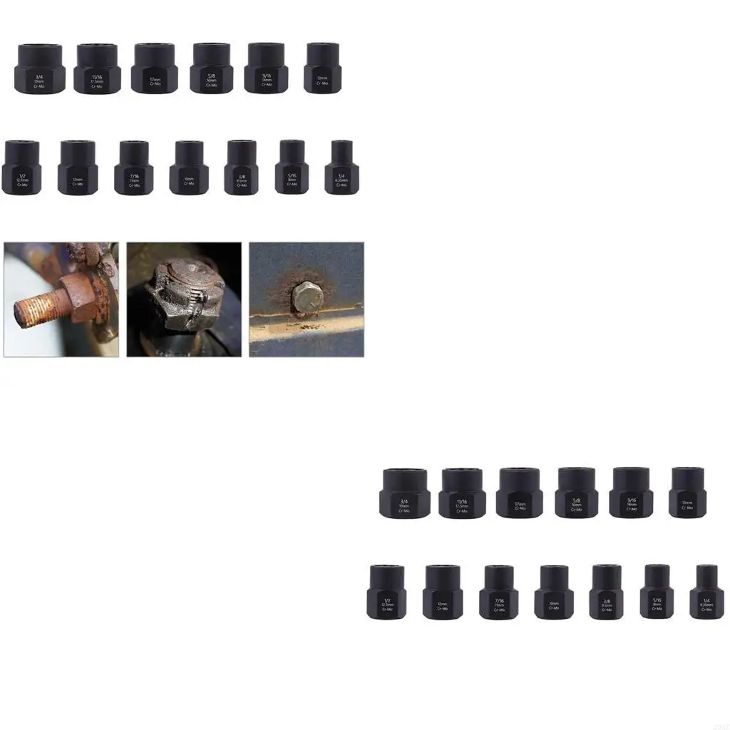 203C 13 шт., многофункциональный набор для снятия гаек с ударным болтом, инструмент для снятия гаек с торцевой головкой и для мм