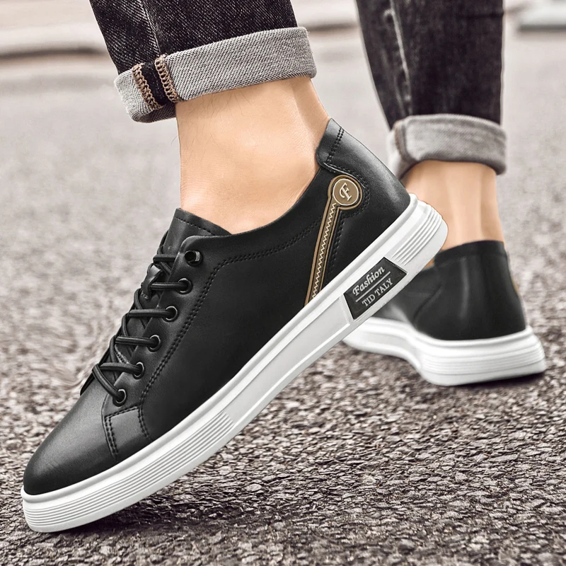 

Spring 2025 Men's White Sneakers - Couple Style, Trendy & Versatile, Lightweight Breathable & Height-Increasing