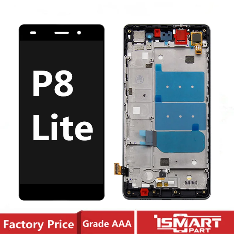 For Huawei P8 Lite LCD Display Touch Screen Assembly with Frame Replacement ALE-L04 ALE-L21 ALE-TL00 ALE-L23