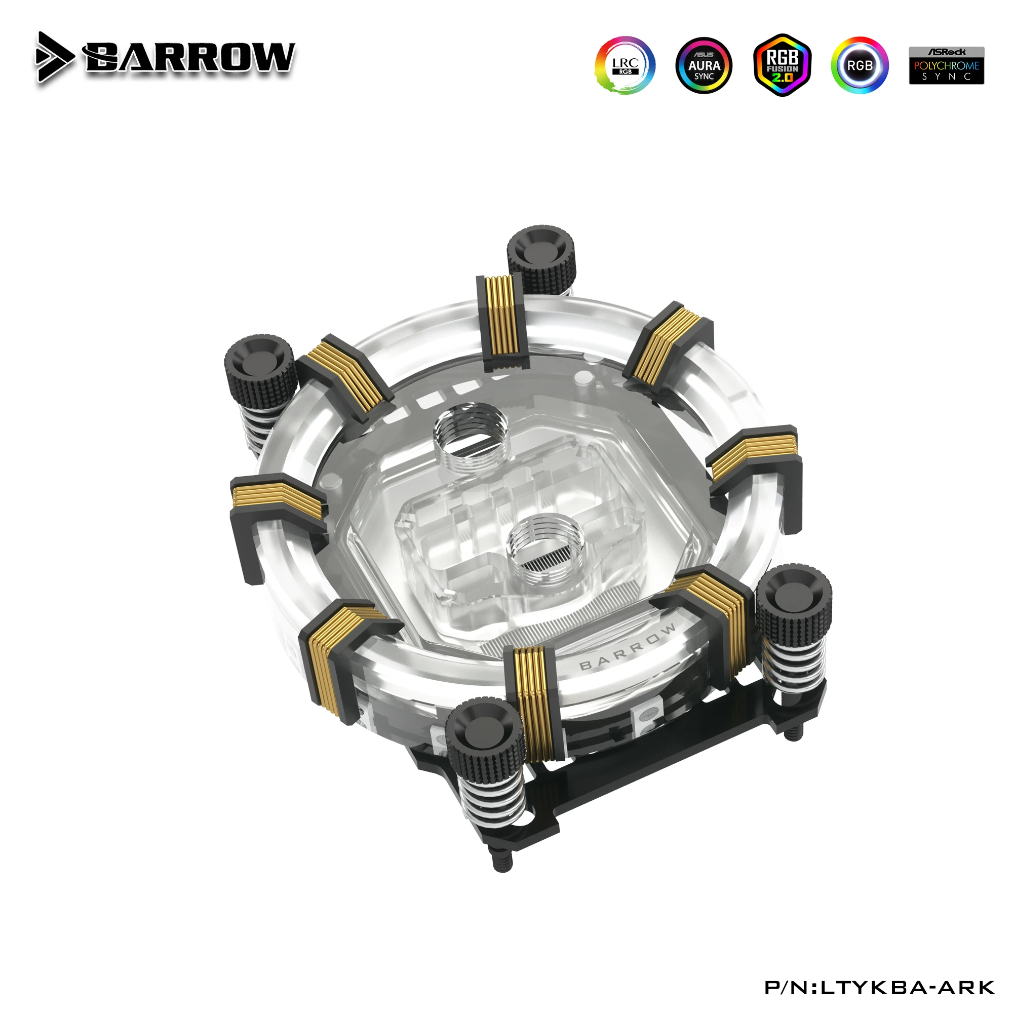 Barrow CPU Waterblock Cooler AM5 For AMD AM3 AM4 Copper Water Cooling ARGB 5V Round Limited Edition 0.4MM Waterway LTYKBA-ARK