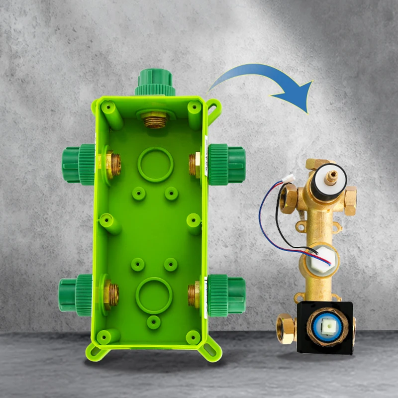 Imagem -05 - Tecnologia Digital Fixado na Parede ou Vias Preto ou Chrome Chuveiro Mixer Válvula de Controle com Display Bathmixer Chuveiro Alta