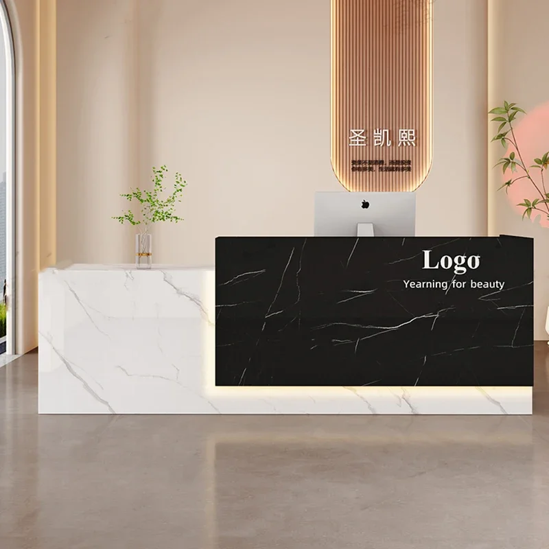 

Simple Modern Reception Desk Small Professional Design Cool Reception Counter Vintage Center Resepsiyon Masası Furniture Office