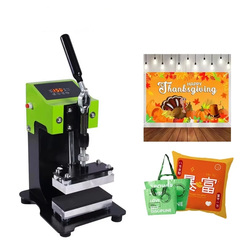 

AP1903 Mini double heating plate easy to operate 1 ton portable manual press machine