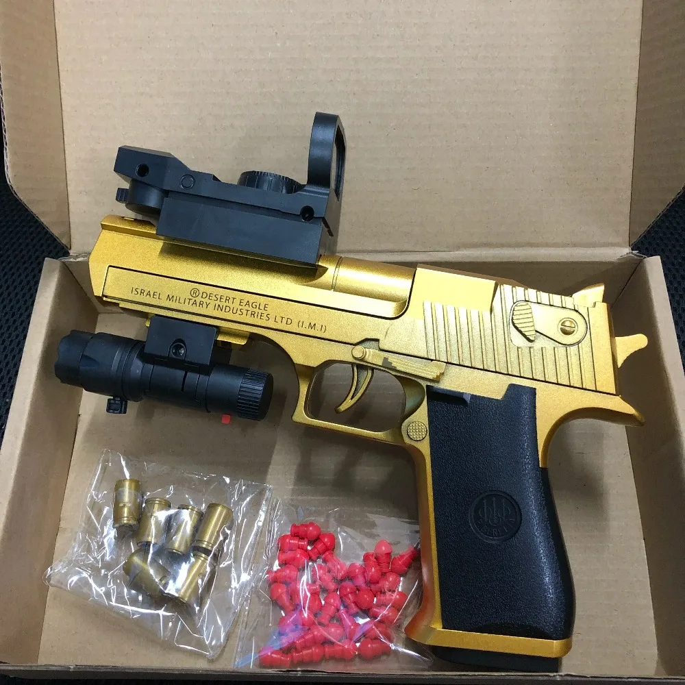 

Игрушечный пистолет Desert Eagle с непрерывной стрельбой, механический, с выбросом гильз, декомпрессионная игрушка, пустой патронный бокс, игрушечный пистолет с мягкими пулями, подарок