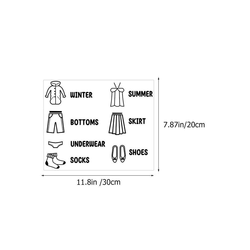 3 قطعة تسمية تخزين الملابس ملصق مائي مضمد منظمة ملصق غسل فرز جدار ملصق مائي لخزانة الحضانة القابلة للإزالة