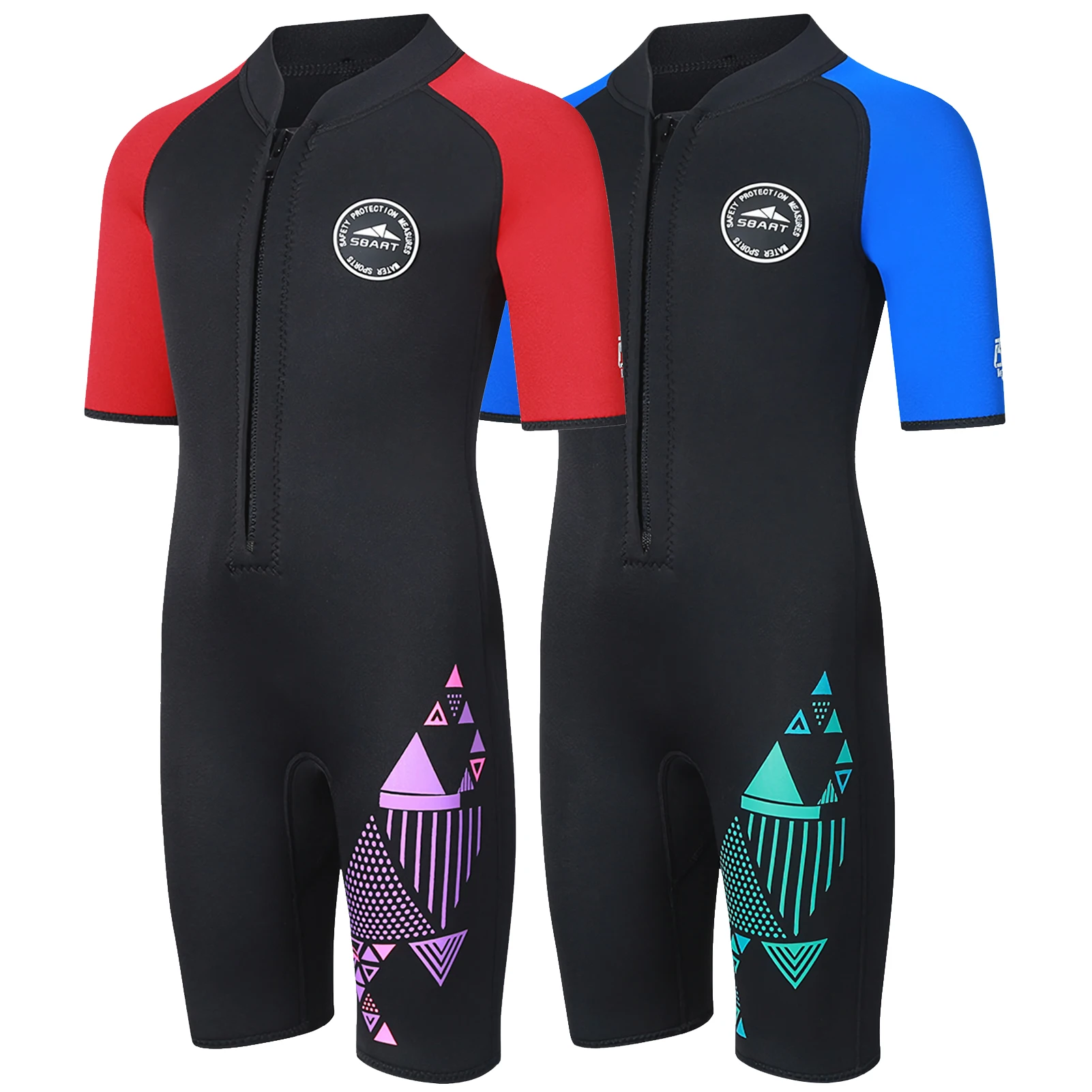 

Children's Diving Suits Short Sleeve 2mm Neoprene Kids Wetsuits for Boys Girls Swimming Rash Guard Snorkeling Surfing Wear