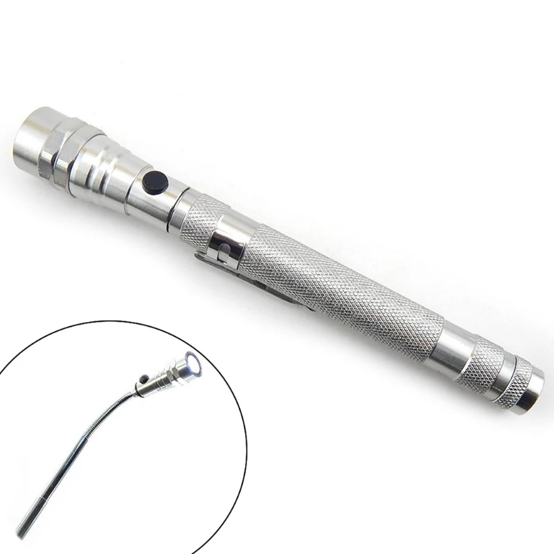 Portable Multi-functional Telescopic 3 LED Flashlight Extendable Torch with Magnetic for Head Pick Up Tool Accessories