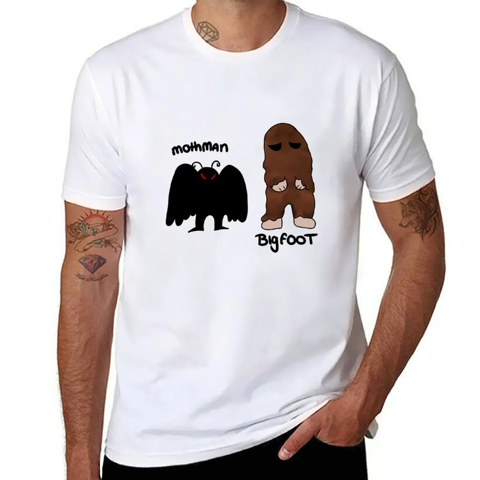 

Bigfoot and Motman T-Shirt man t shirt heavy cotton essential t shirt T-Shirt