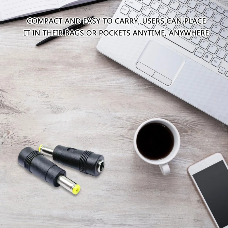 Essential Laptops Power Supply Adapter Tip Portable DC5521 to DC5517 Connector Adapter Converter for Notebook Computer