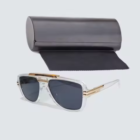 ORIGINAL BOX MOD8037 Sunglasses Men Designer Black Square Shades UV400 Gradient Sun Glasses For Women Cool One Piece Designer