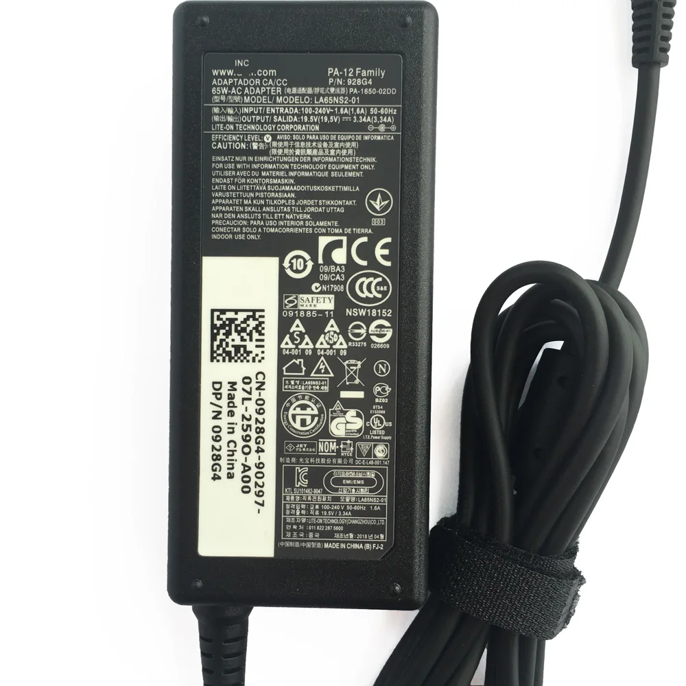 65W 19.5V 3.34A ACアダプター バッテリー充電器 Dell Latitude 3330