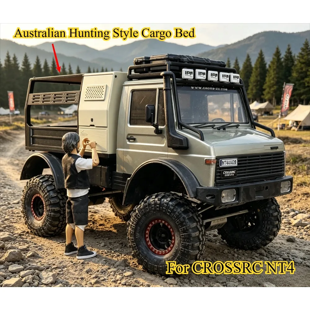 RC Offroad Crawler Cargo Tray Customized For 1/10 CROSSRC NT4 NT6 Australian Outback Hunting Style Simulation Decor Upgrade Part