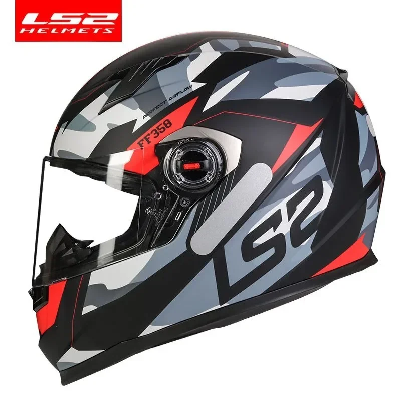 LS2 Motorcycle Helmet Full Face Casco Motocross Racing Riding Motorbike Casque Moto Capacetes LS2 FF358 Casco Moto Accessories