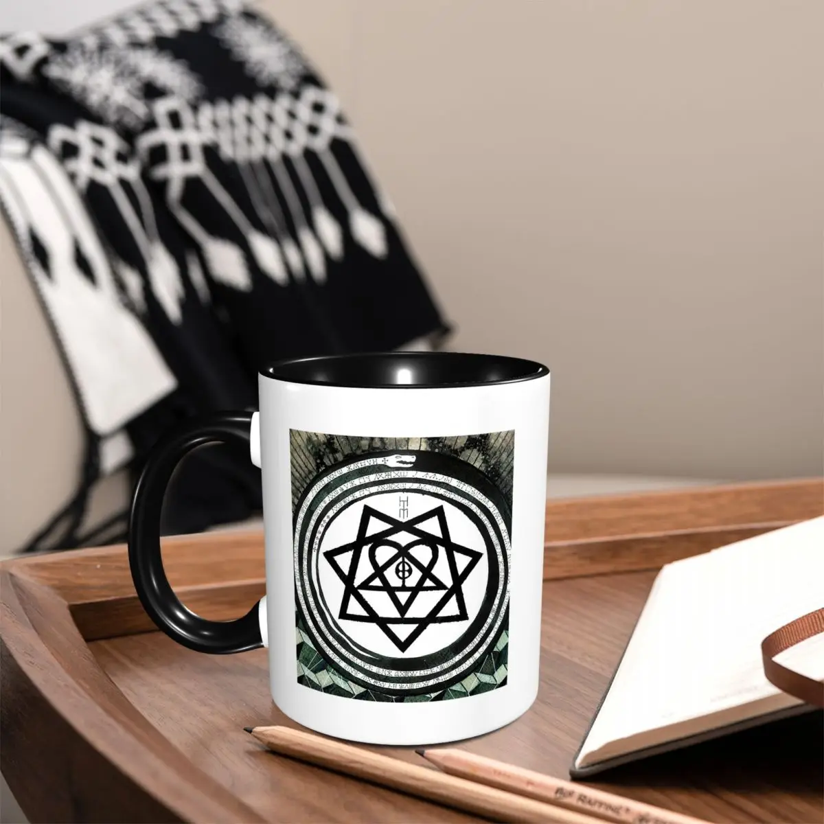 Him Band Album Heartagram Ville Valo Cool Mug Funny Ceramic Coffee Cups Tea Mugs Milk Cup Drinkware Gift for Friends