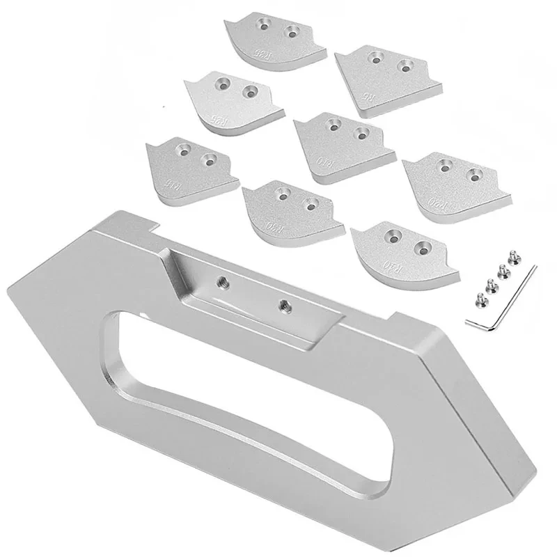 

8 in 1 Corner Radius Quick Locator Jig Router Table Bit Arc Angle Half Fillet Jig Templates Engraving Trimming Woodworking Tools