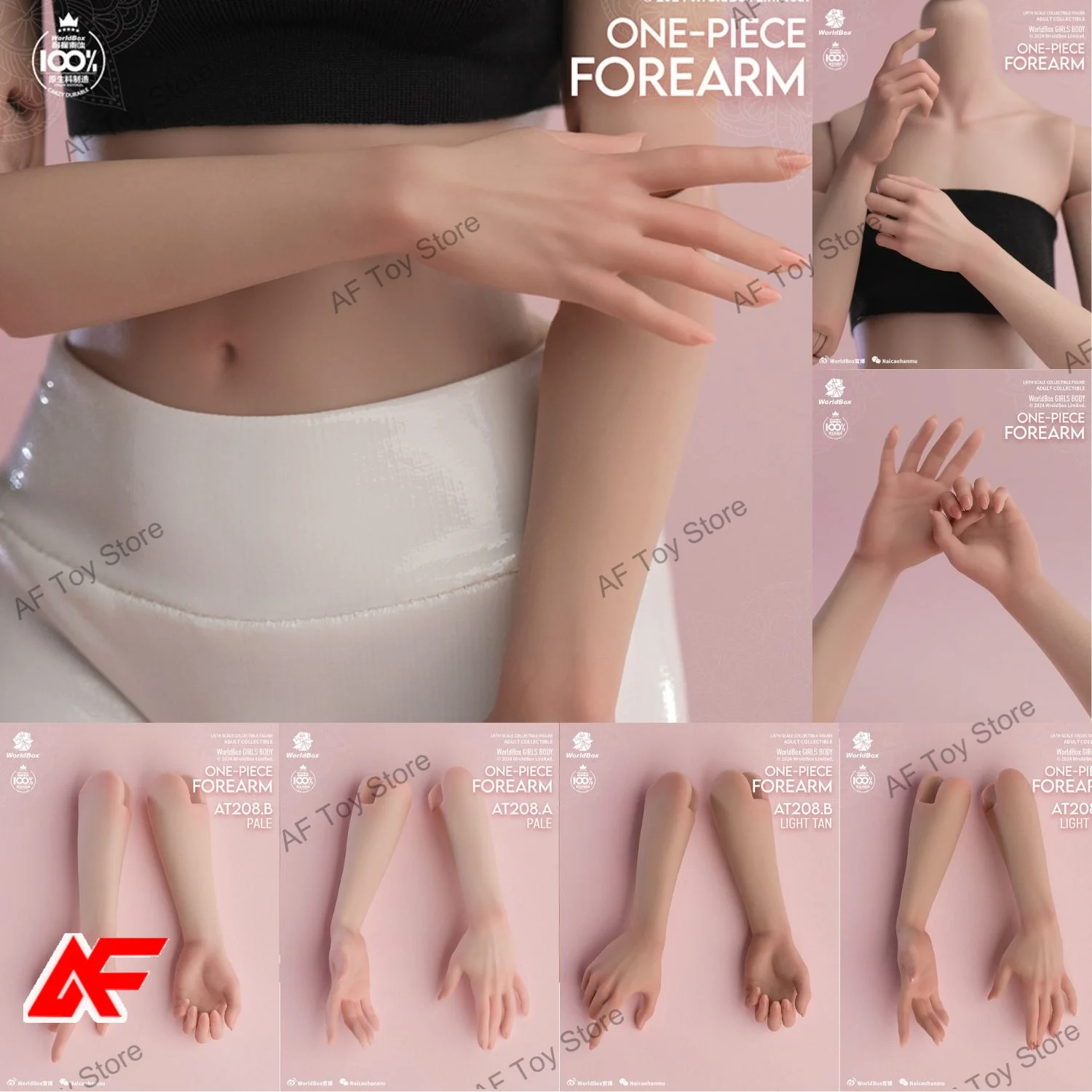 

Worldbox AT208 1/6 Scale Female Integrated Arm Hand Shape Model Body Accessories Fit 12'' AT201 AT202 AT203 Action Figure Doll