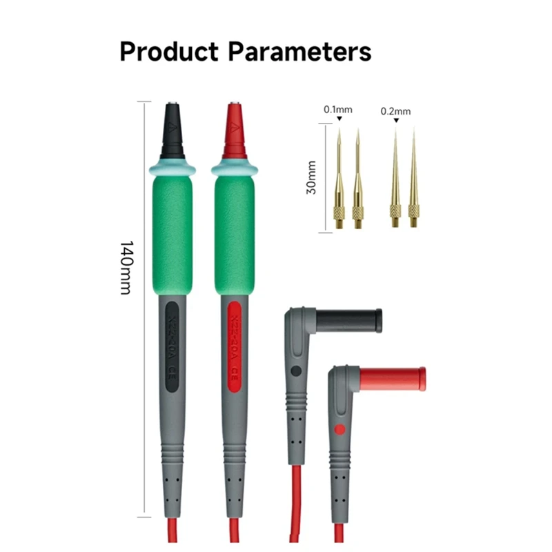 Super Conducting Multimeter Lead 1000V 20A For Digital Current Voltage Probe Needle Tip Test Lead Wire Pen Cable Tools