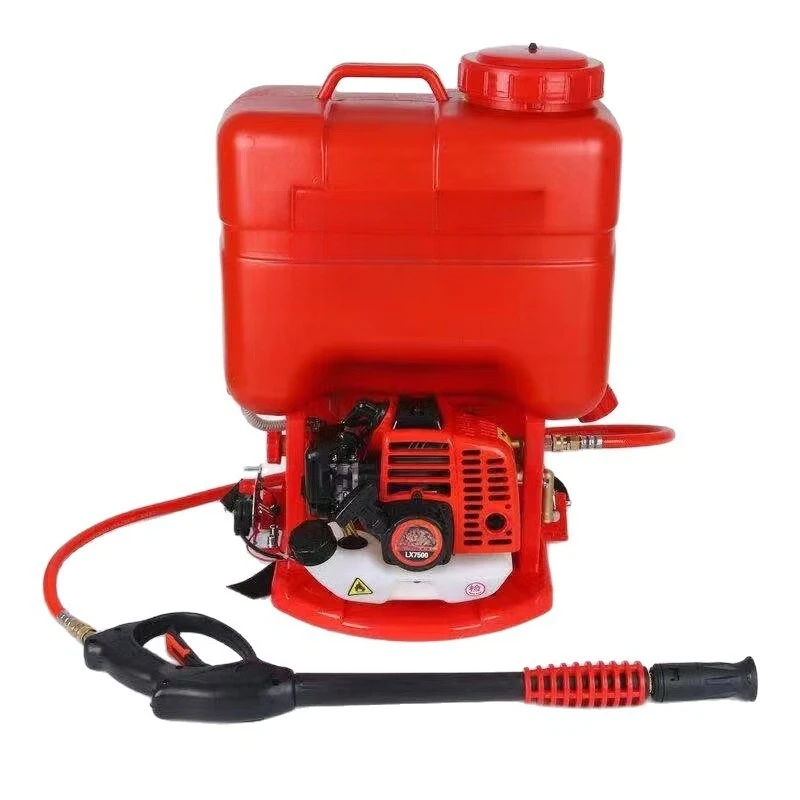 Forest fire protection, back-mounted power sprinkler, high-power back-mounted