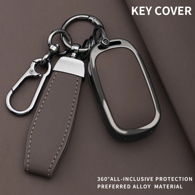 4 Button Smart Remote Key Fob Cover Zinc Alloy Shell for Honda Civic Accord CR-V HR-V Pilot Odyssey, Full Protective Key Case