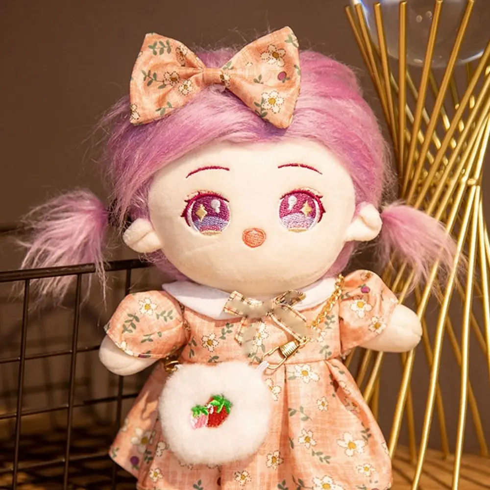 Lovely Spring Summer Dresses Dolls Accessories Cotton Doll Plush Dolls Clothes Lace with Headband Decoration for EXO Idol Dolls