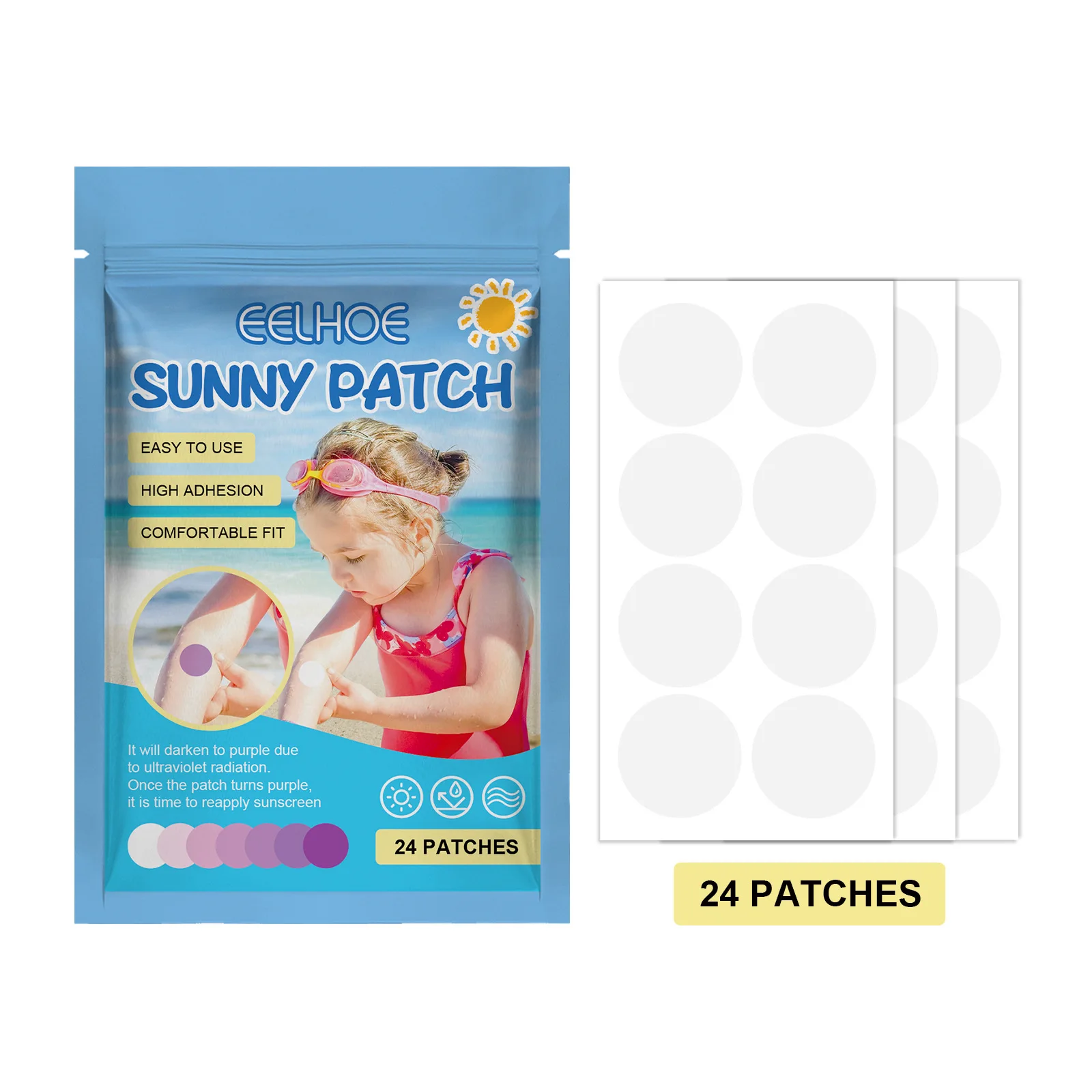 Sunscreen Patches Adult Children Sunblock UV Protection Beaches Parks Picnic Waterproof Self Adhesive Sunny Stickers Skin Care