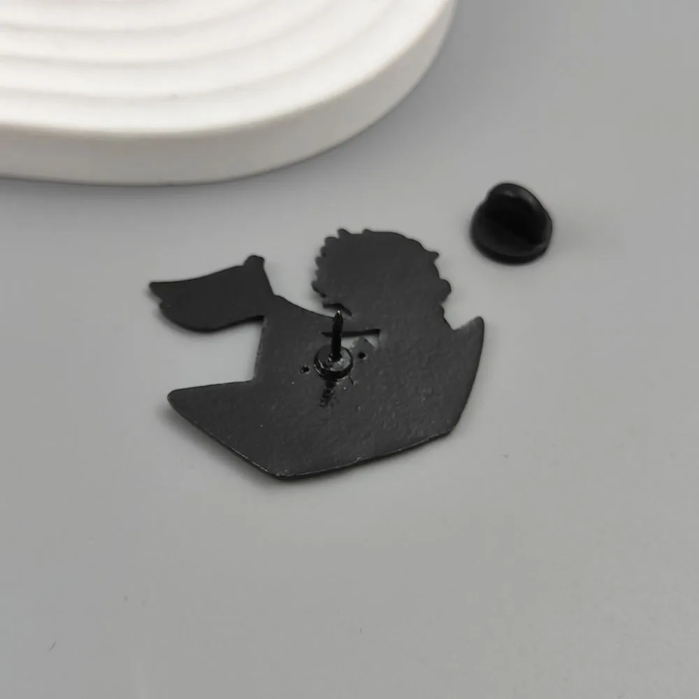 Broche esmaltado do pequeno príncipe dos desenhos animados, pino anti-exposição feminino, acessórios de fixação de cachecol, combinação de roupas de festa de casamento